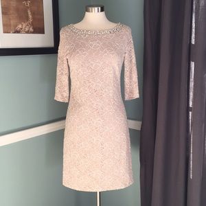 Lace Dress with Beautiful Neck Detail!